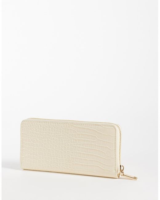 Mango Natural Croc Effect Long Wallet