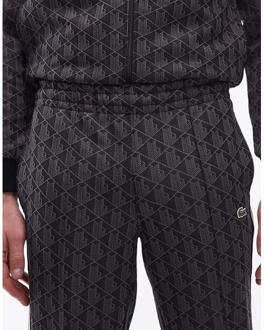 Lacoste Black Monogram Co-ord Track Pants for men