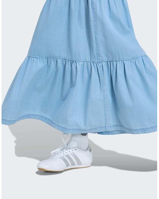 Adidas Originals Blue Summer Glow Denim Skirt