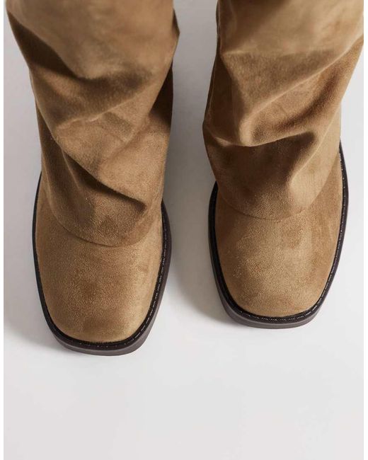 ASOS Natural Curve Carrie Fold Over Slouch Boot