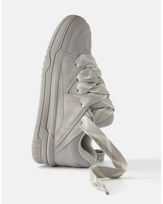 Bershka Gray Chunky Skater Trainers for men