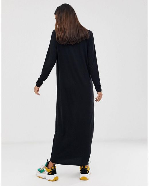 long sleeve maxi t shirt dress
