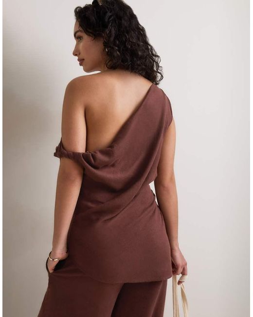 Tala Brown Resort Soft Linen Top