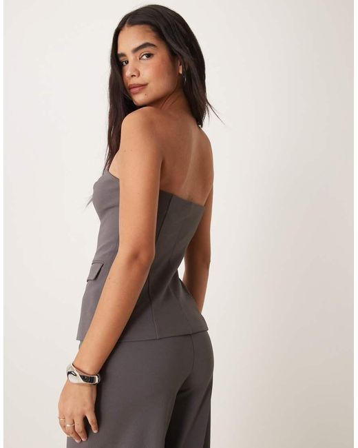 Y.A.S Elegante Bandeau-Top in het Gray