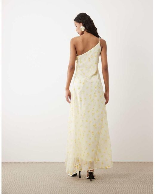 Vila Natural One Shoulder Maxi Dress
