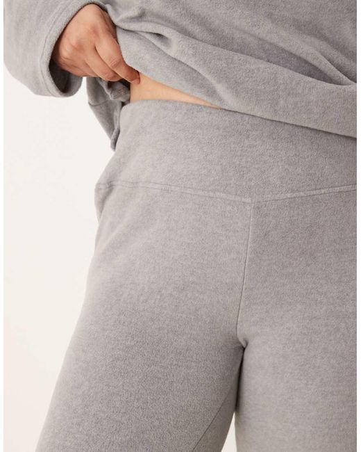 Leggings De Estar Por Casa De Felpa Ligera Mix & Match De Asos Design Curve ASOS de color Gray