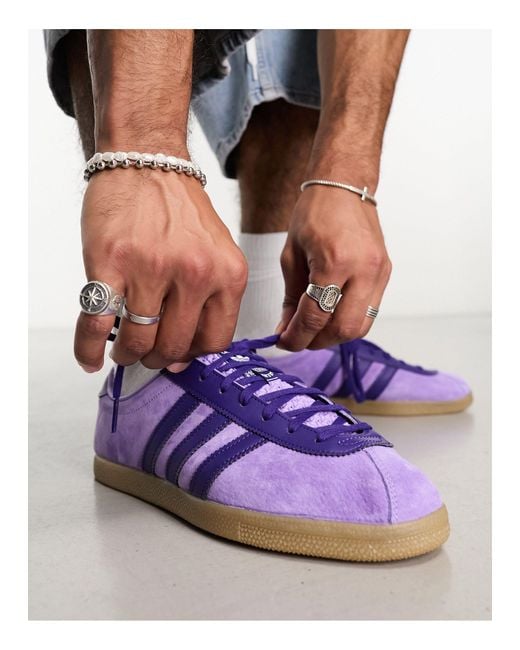 Adidas Originals Purple London Gum Sole Sneakers for men
