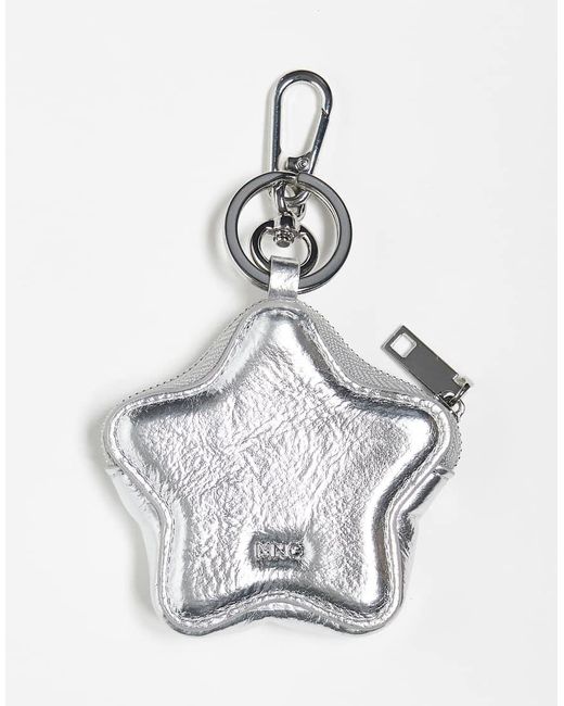 Charm Portachiavi Per Borsa A Forma Di Stella di Mango in White