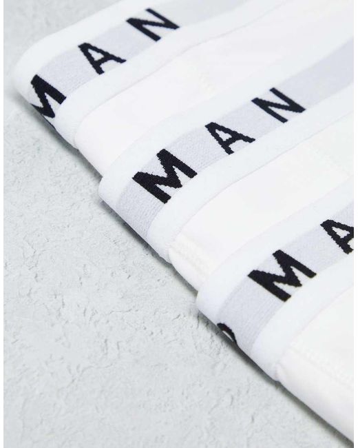Topman White 3 Pack Trunks for men
