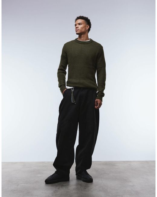 Pull texturé JJ Rebel pour homme en coloris Green