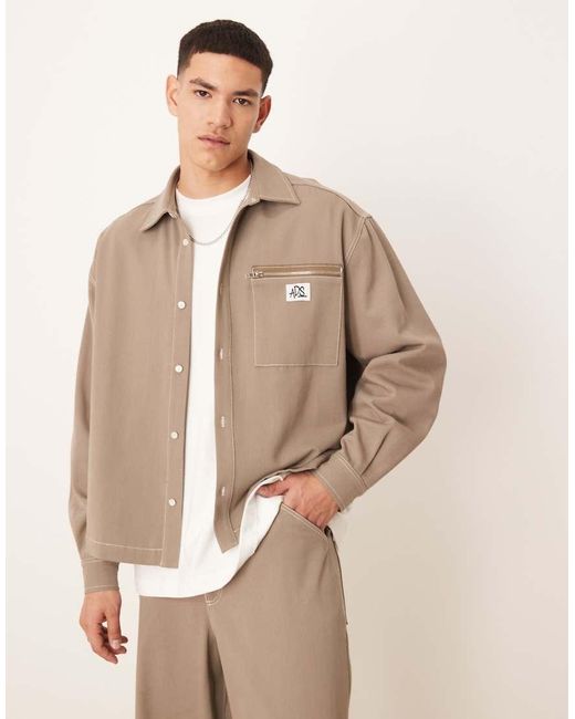 Camisa De Corte Cuadrado Extragrande De (Parte De Un Conjunto)-Verde ASOS de hombre de color Natural