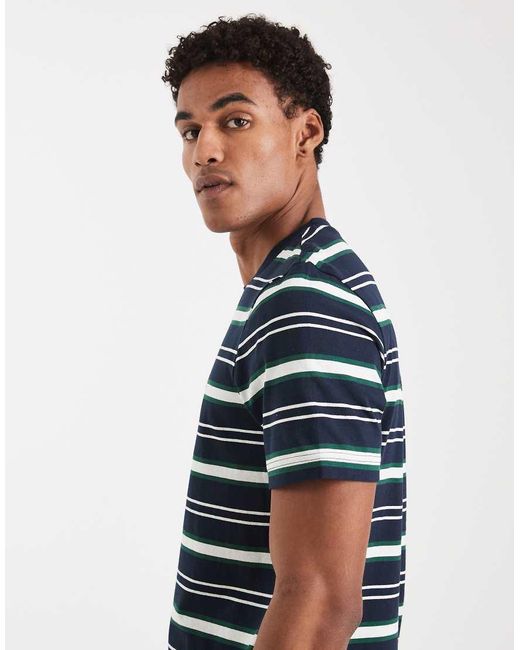 Farah Blue Elmswood Striped T-shirt for men