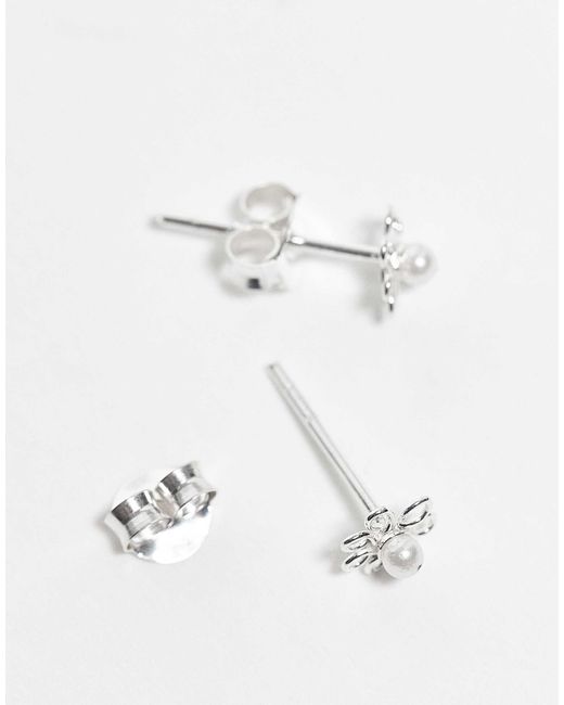 Kingsley Ryan Multicolor – blumen-ohrstecker aus sterling mit perlendetail