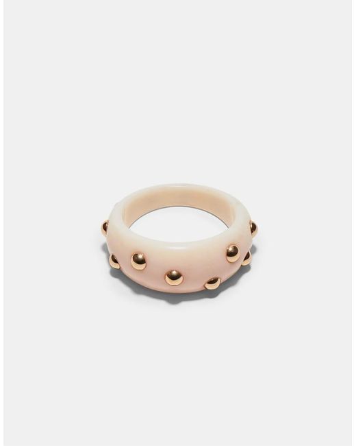 Stradivarius White Studded Bracelet