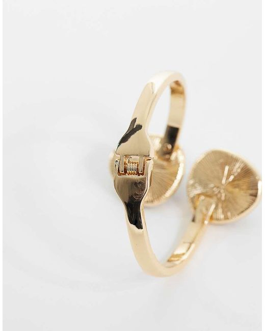 ASOS White Wrap-around Bangle With Burgundy Resin Detail