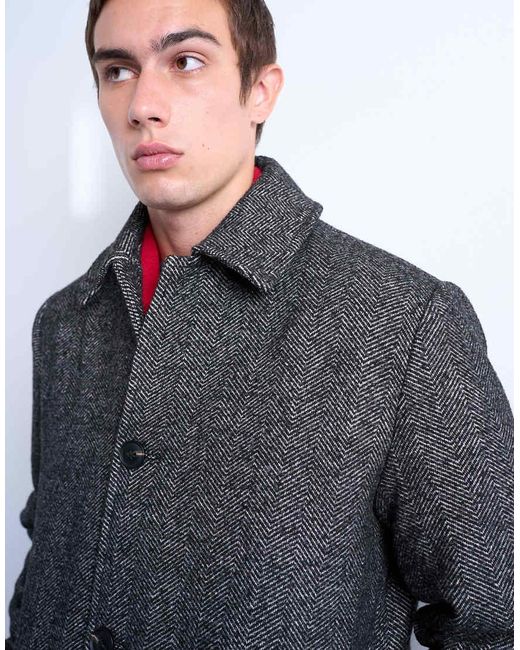 Cappotto di Topman in Black da Uomo