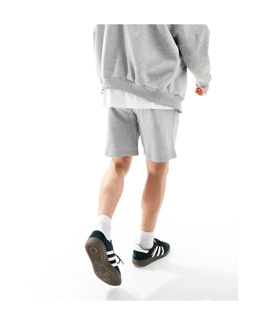 Trefoil essentials - pantaloncini grigi di Adidas Originals in White da Uomo