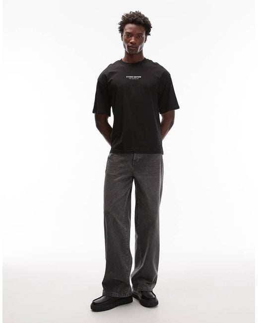 Camiseta Negra Con Logo Studio Edition De Alpha Industries de hombre de color Black