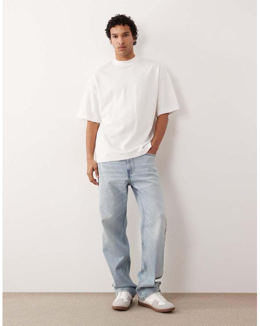 ASOS White Breathemaxtm Heavyweight Oversized High Neck T-shirt for men