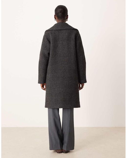 Mango Gray Wool Mix Tailored Coat
