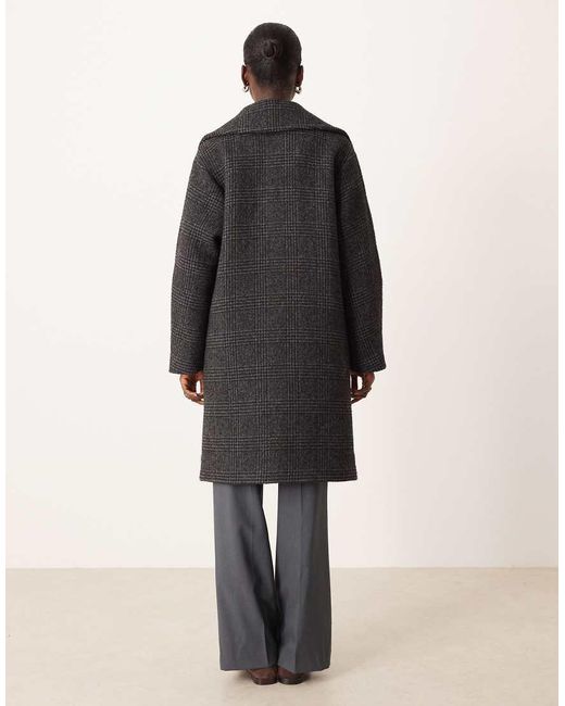 Mango Gray Wool Mix Tailored Coat