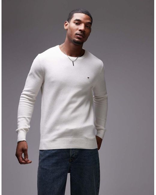 Tommy Hilfiger Gray Essential Crew Neck Jumper for men