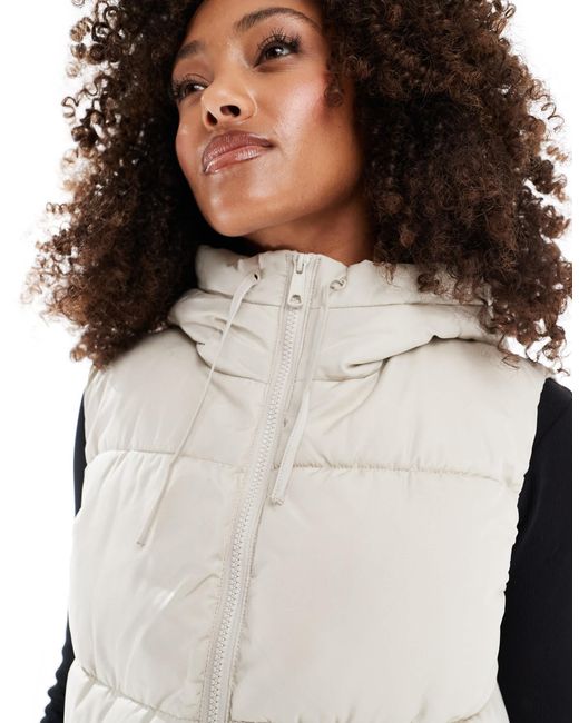 Vero Moda White – wattierte longline-weste