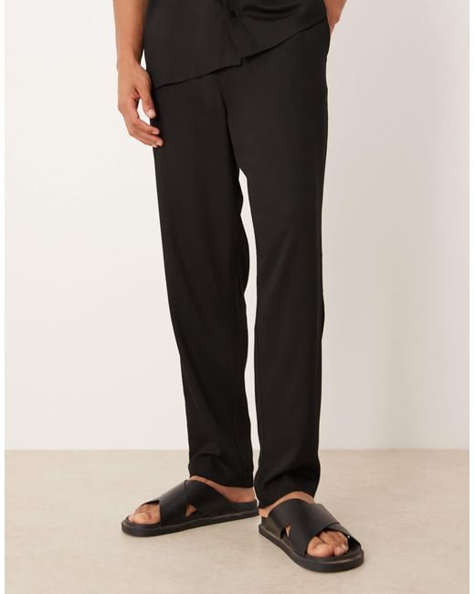 ASOS Black Co-ord Tapered Trousers for men