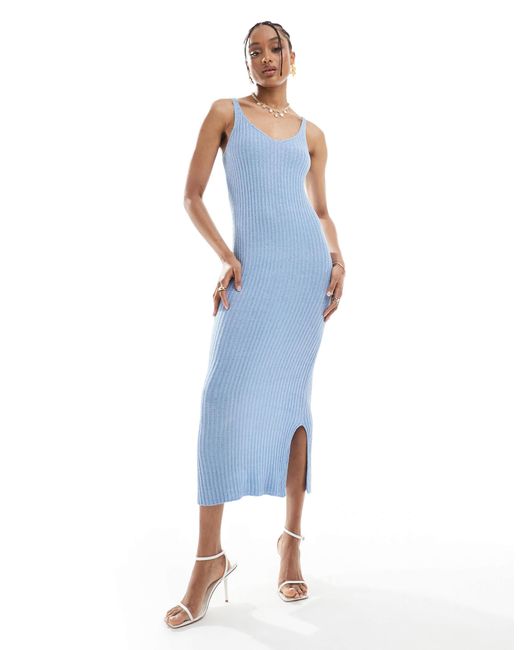 ONLY Blue – midaxi-strickkleid