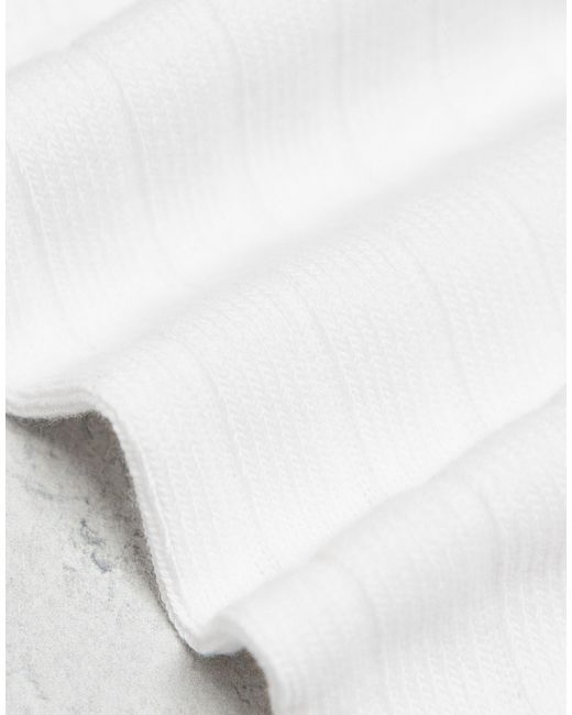 ASOS White 3 Pack Rib Sock for men