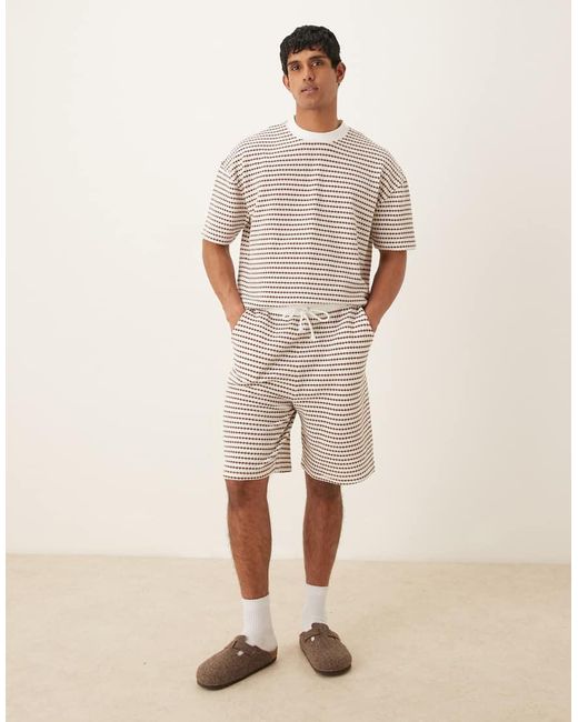 ASOS Natural Oversized Crochet Style Short for men