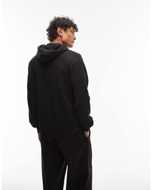 Sudadera Negra Con Capucha Y Cremallera De Lacoste de hombre de color Black