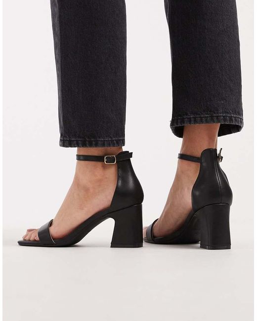 SEQWL Black Leal Heeled Sandals