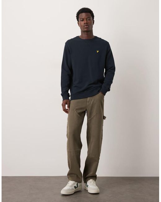 Lyle & Scott Blue Crew Neck Sweatshirt for men