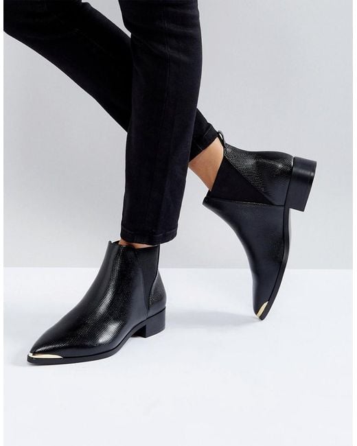 Ivyrevel Flat Pointed Ankle Boot With Metal Trim in Black Lyst