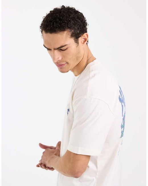 Hollister Blue Destination Back Graphic Boxy Oversized T-Shirt for men