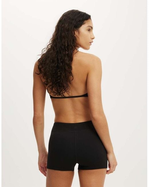 Cotton On Black Ultra Soft Tie Front Micro Short