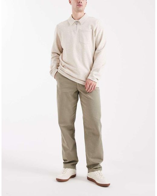 ASOS Rechte Broek in het Natural voor heren