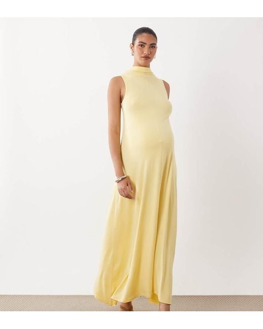 ASOS Metallic Asos Design High Neck Sleeveless Midi Dress
