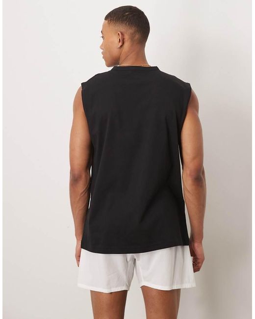 Camiseta Negra Sin Mangas Ajustada Pride De Calvin Klein de hombre de color Black