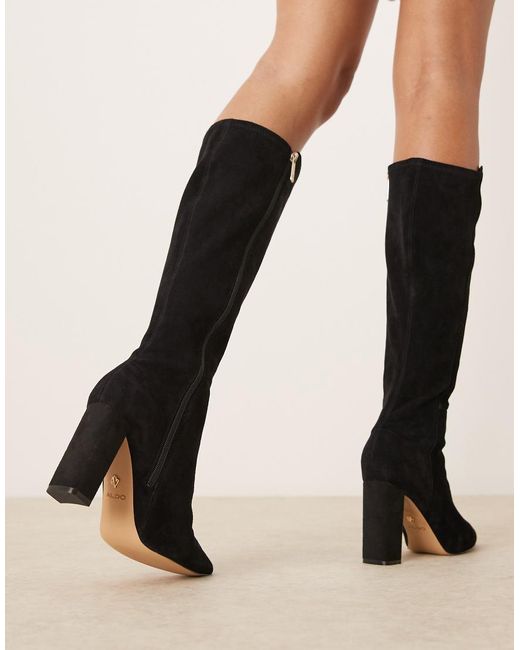 ALDO Natural Electro Block Heel Knee Boots