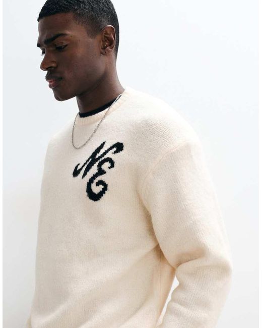 KTZ White Logo Knitted Jumper for men
