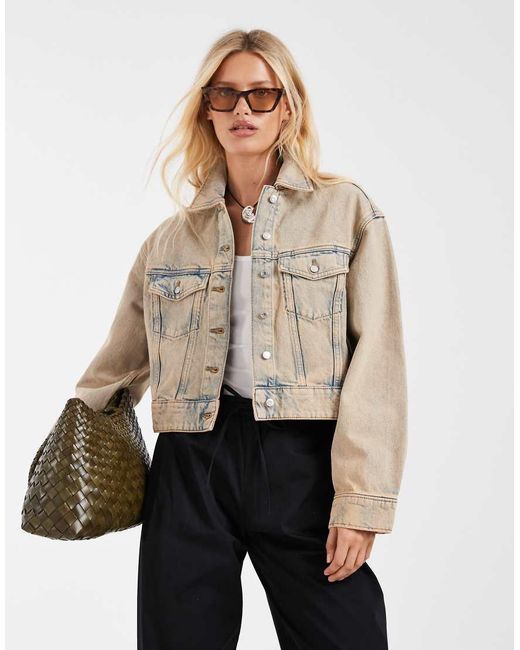 & Other Stories Brown Short Denim Jacket