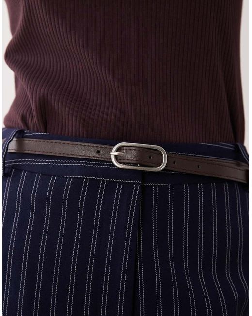 ASOS Blue Petite Tailored Slim Straight Pants