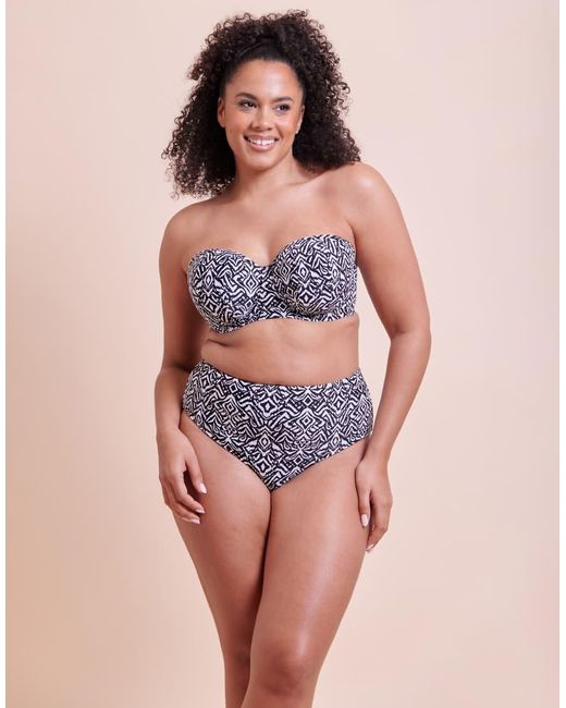 Curvy Kate Black Wild Horizon Bandeau Strapless Multiway Bikini Top