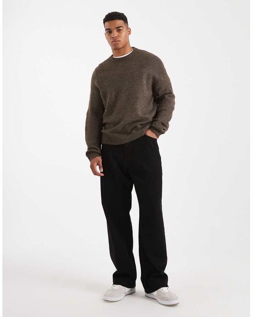 Only & Sons Brown Long Sleeve Soft Crew Neck Knit for men