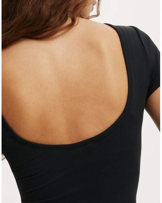 Cotton On Black Hold Me Scoop Back Tee
