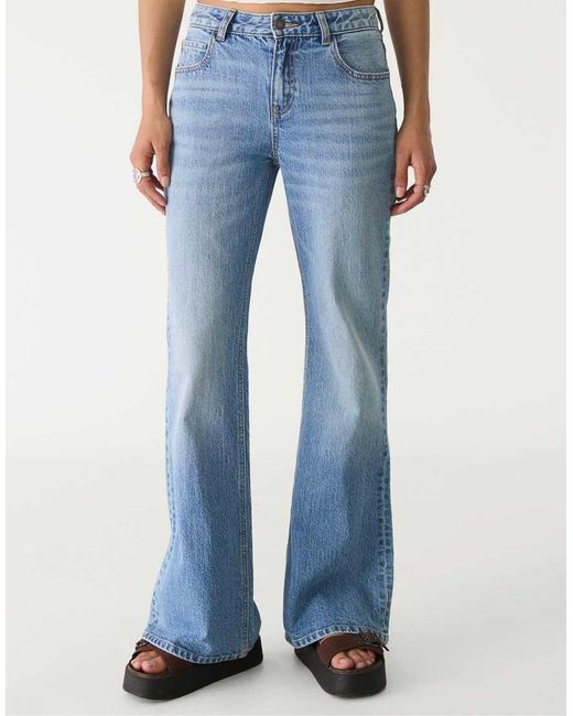Stradivarius Blue Flared Comfort Jeans