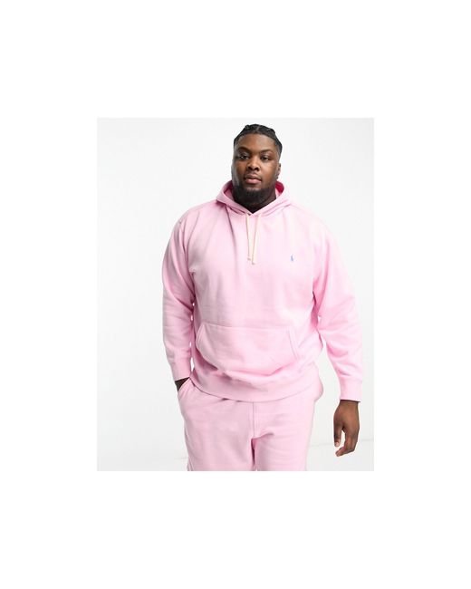 Polo Ralph Lauren Big & Tall Icon Logo Hoodie in Pink for Men | Lyst  Australia