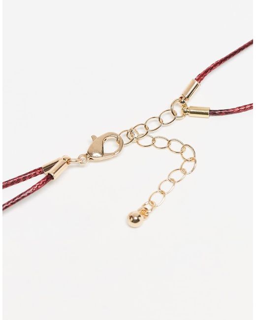 ASOS White Multi-Row Cord Necklace With Sea Life Charms